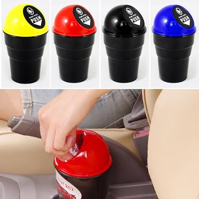 Home Desktop Car Convenient Mini Auto Car Home Trash Can Garbage Ash Can Cup Dustbin