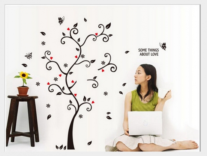 Creative fashion Home bedroom background Photo frame wall combination Wall sticker Happiness tree