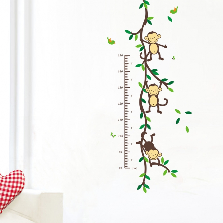 Forest monkey series Height sticker bedroom Home decoration Wall Sticker