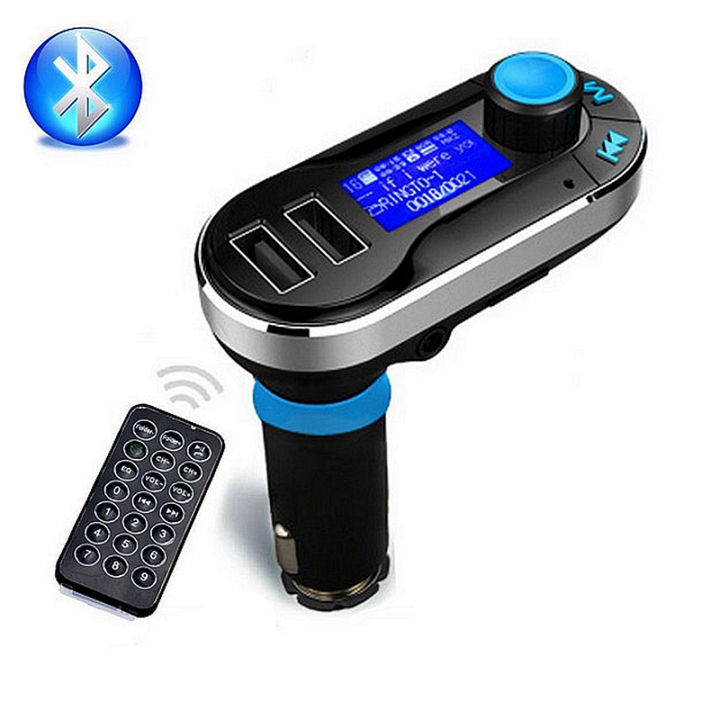 FM Transmitter Auto Bluetooth AUX Wireless Car Modulator Radio 2 USB Car Charger Remote Control