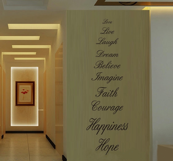 Creative Love Live HOPE English motto Wall sticker Home decoration