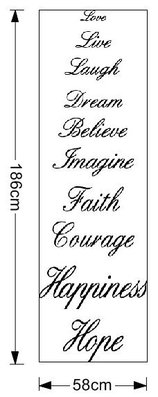 Creative Love Live HOPE English motto Wall sticker Home decoration