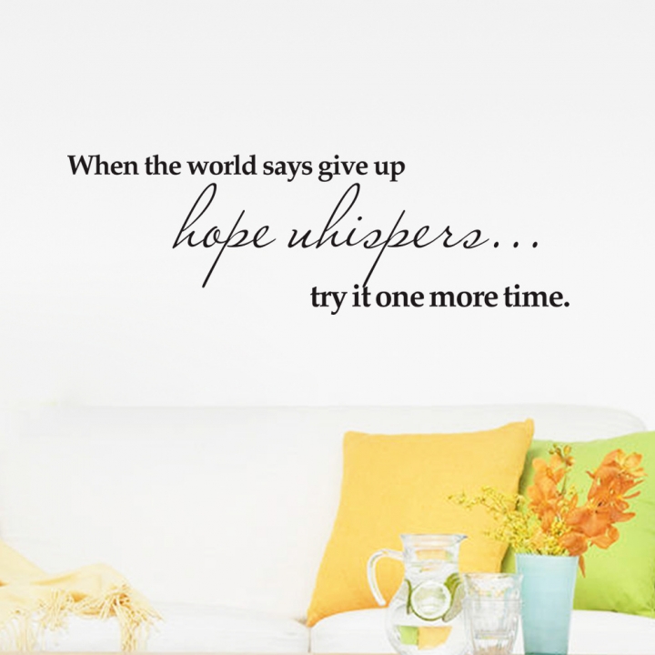 letter Wall Sticker English Carved living room sofa background Decorative stickersQ