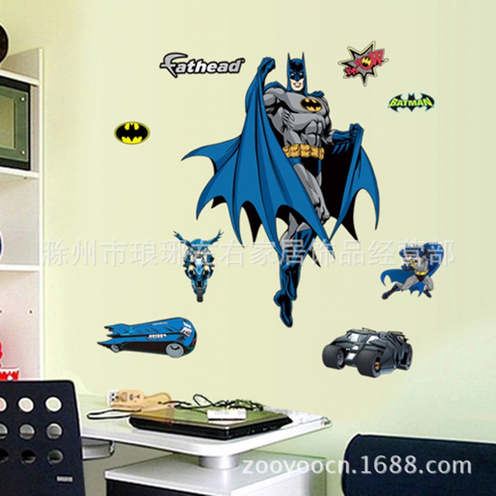 Creative Batman living room Children&apos;s room Wall sticker Home decoration
