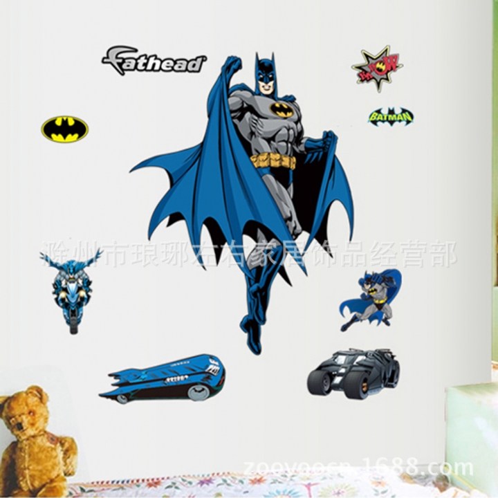 Creative Batman living room Children&apos;s room Wall sticker Home decoration