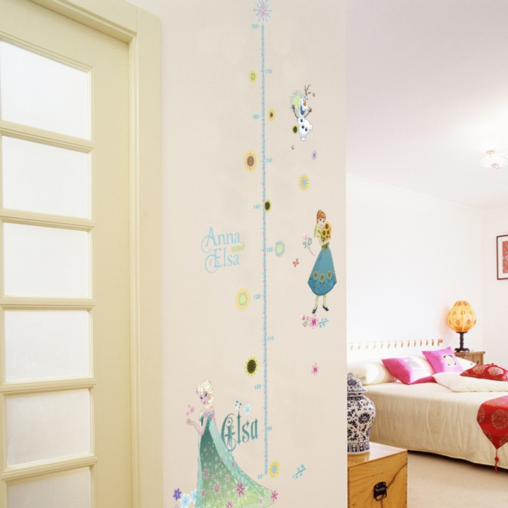 Disney Ice and snow Aisha princess Cartoon Wall Sticker Children's room background decoration
