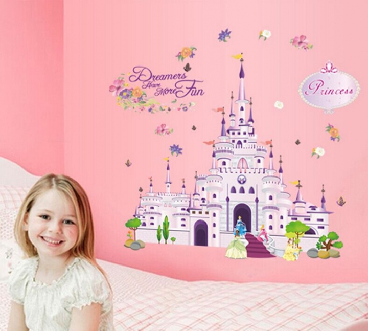 Children's room decoration Wall Sticker Princess of love dream castle