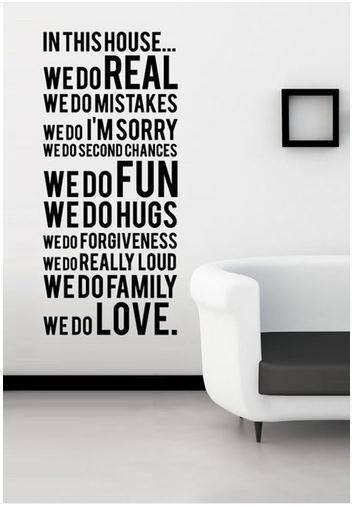 Creative saying Sticker waterproof Can be removed Wall Sticker Home decoration