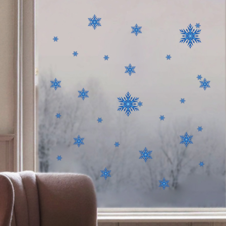 Creative Ice and snow living room bedroom glass Wall sticker Home decoration
