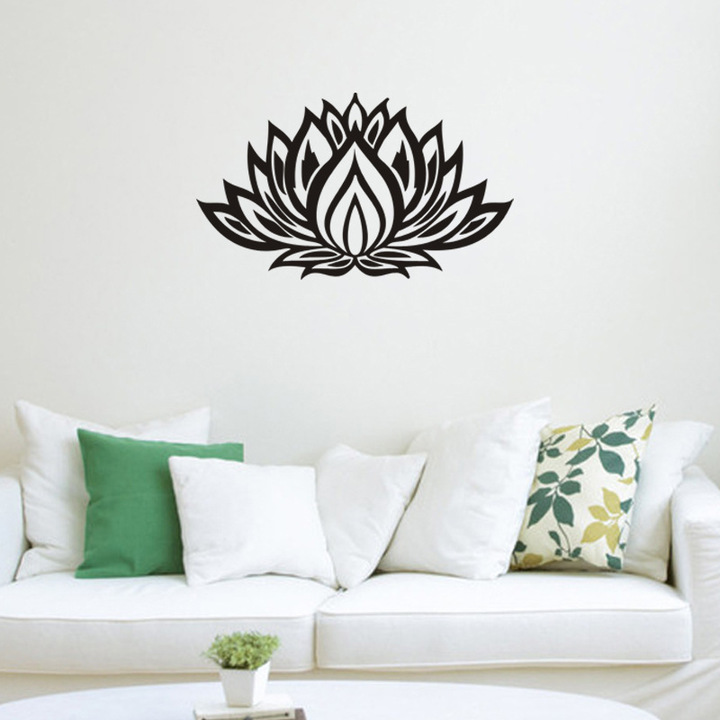 Creative lotus Pattern bedroom living room Background wall Sticker