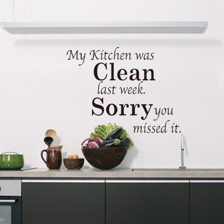 Western style kitchen English motto Wall sticker Home decoration