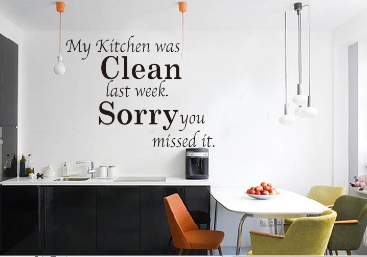Western style kitchen English motto Wall sticker Home decoration