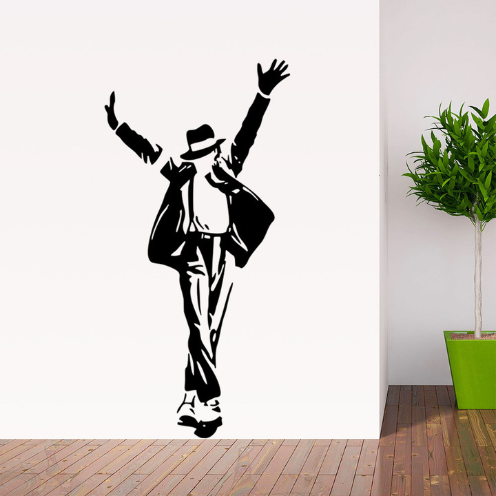 Fashion Michael Jackson bedroom living room Carved Wall sticker