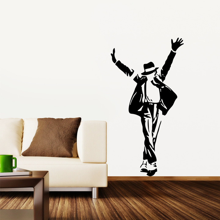 Fashion Michael Jackson bedroom living room Carved Wall sticker