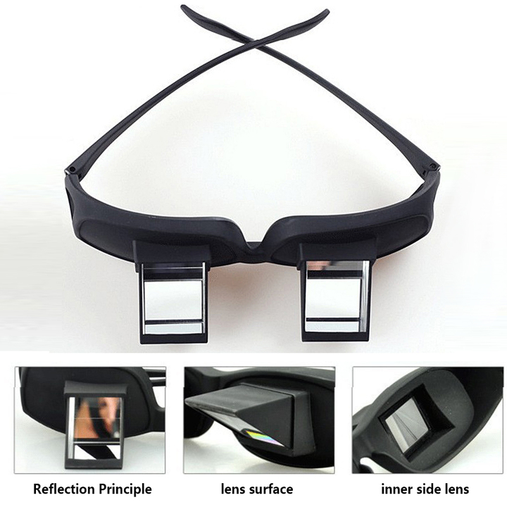 Lazy Periscope Horizontal Reading TV Sit View Glasses On Bed Lie Down Bed Prism Spectacles