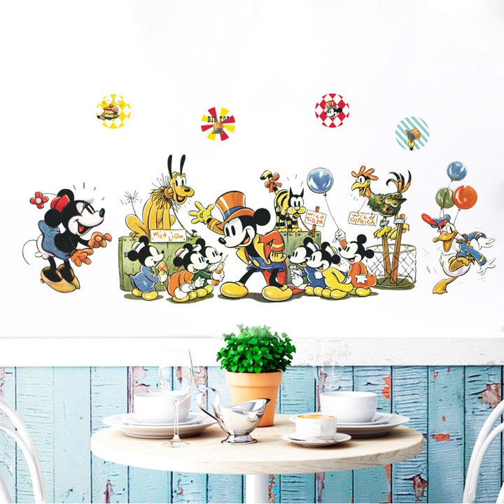 lovely Mickey Cartoon Anime Wall sticker bedroom child room decoration