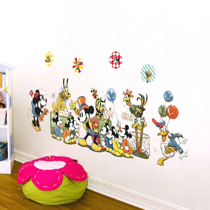 lovely Mickey Cartoon Anime Wall sticker bedroom child room decoration