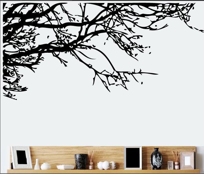 Western style black Branch To the right Wall sticker Home decoration