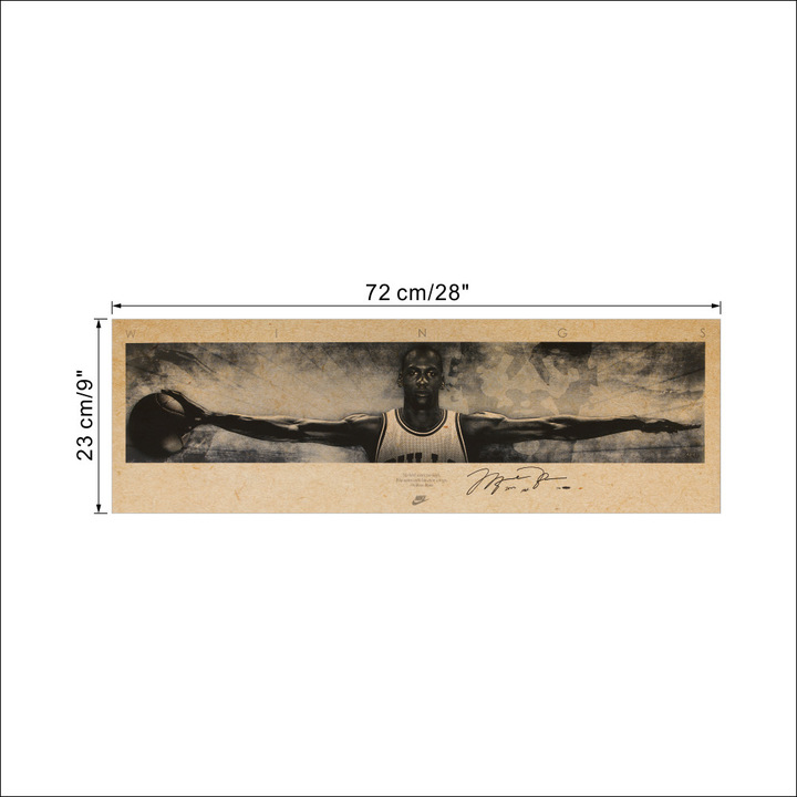 Kraft paper poster Jordan basketball poster Children&apos;s room background decoration