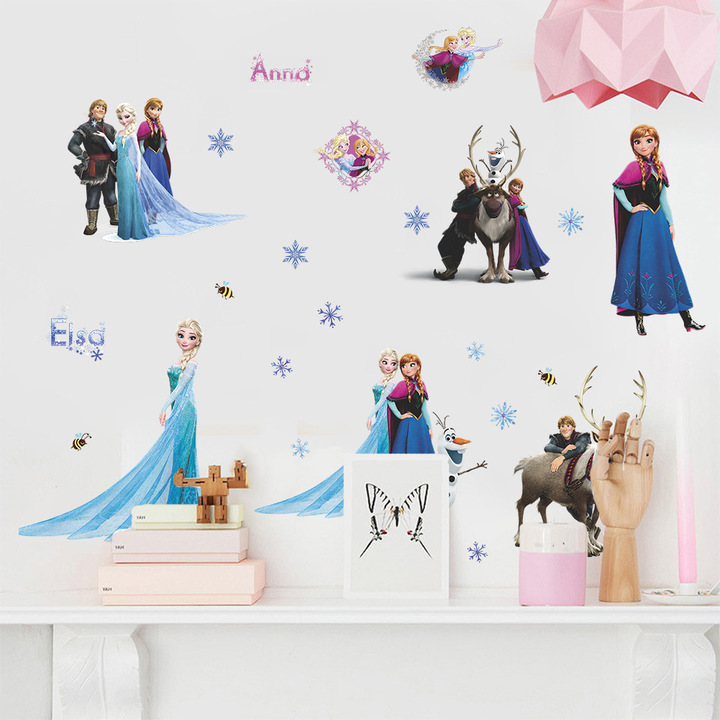 Disney Cartoon Anime Wall Sticker Frozen Children's room decoration