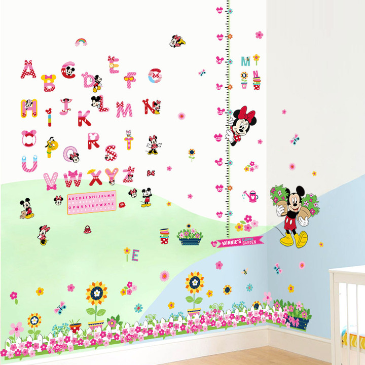 Mickey English letter Sticker English word Cartoon Wall Sticker Children&apos;s room classroom Sticker