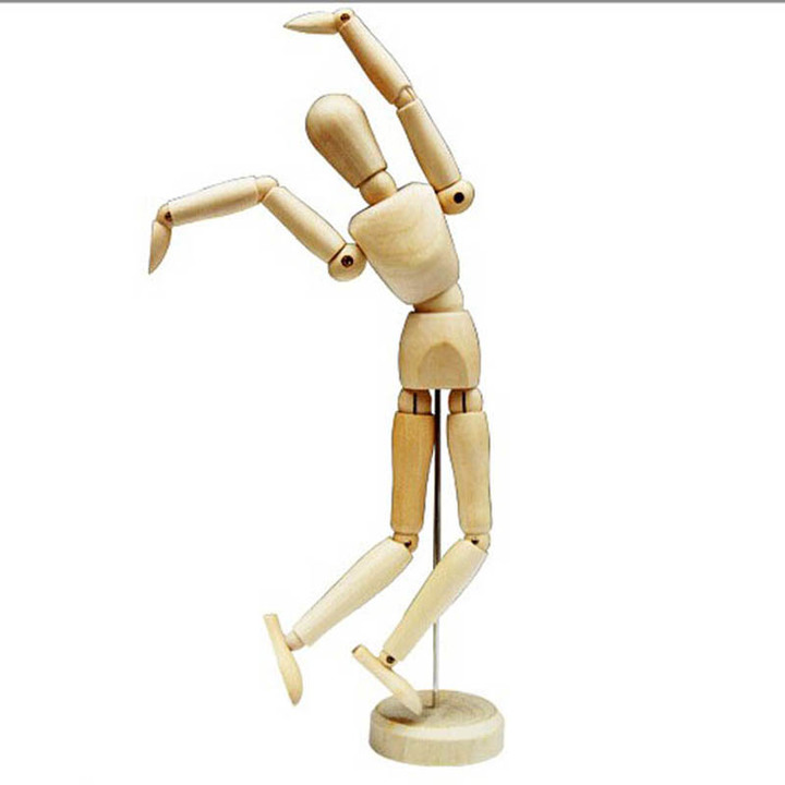 Wooden Crafts Home Decor Figurines Wooden Joints Puppets Flexible Human Model Home Painting Sketch