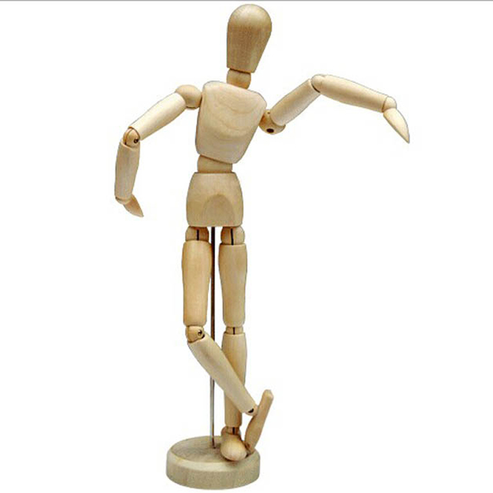 Wooden Crafts Home Decor Figurines Wooden Joints Puppets Flexible Human Model Home Painting Sketch