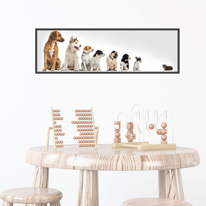 Picture frame puppy 3D stereoscopic effect living room sofa Background wall decoration