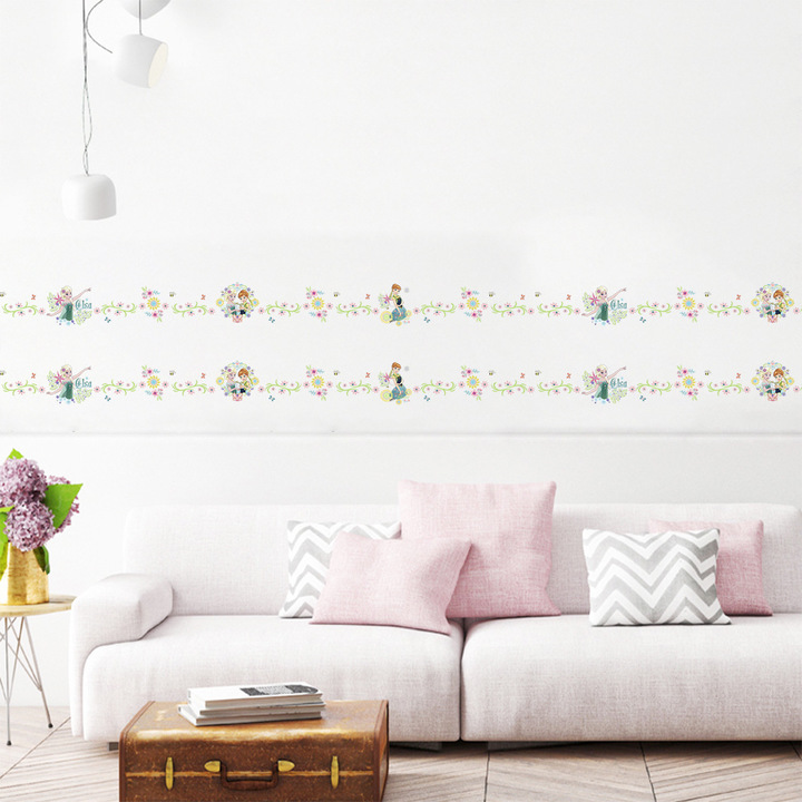Cartoon Disney Snow Princess Children's room decoration height Sticker