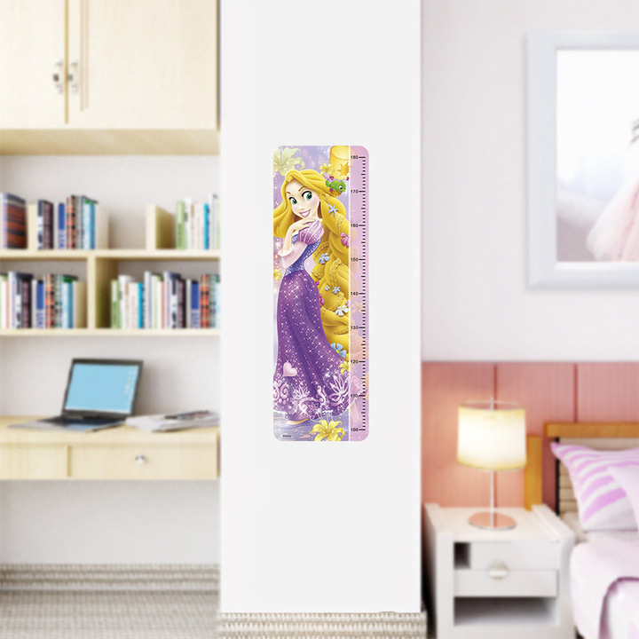 Disney princess Height sticker child kindergarten lovely Cartoon Wall sticker