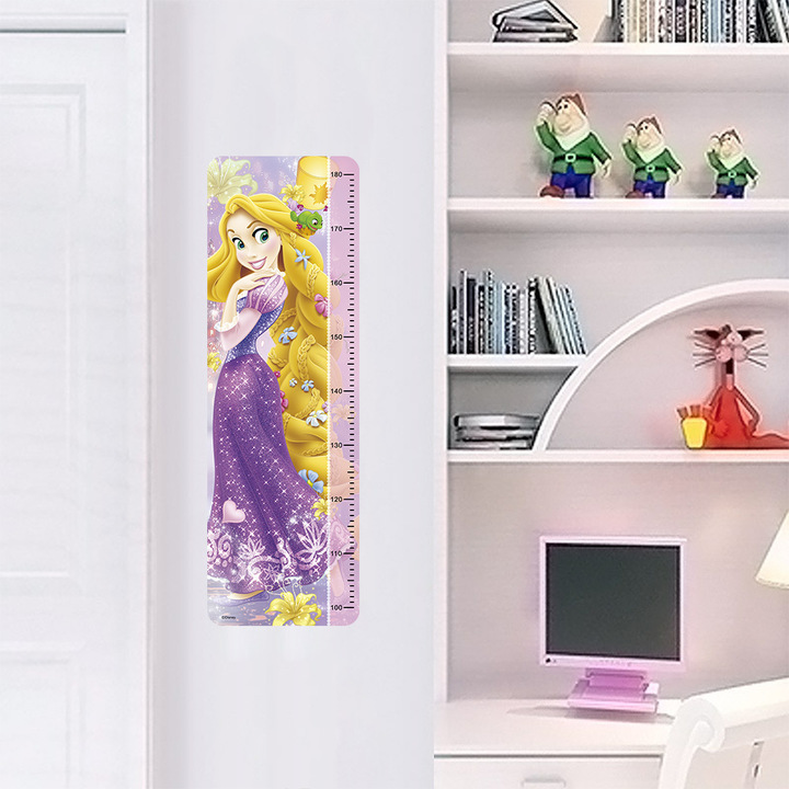 Disney princess Height sticker child kindergarten lovely Cartoon Wall sticker
