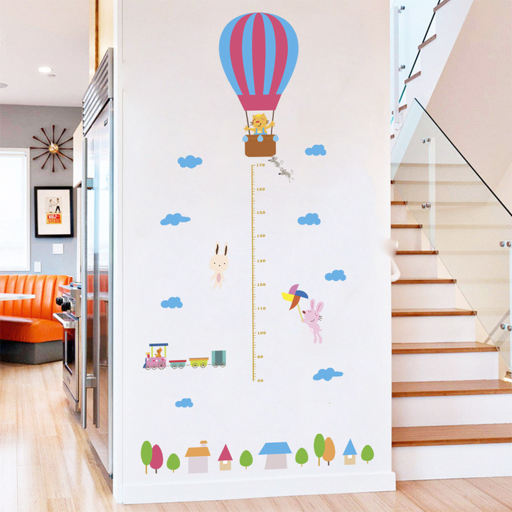 balloon Cartoon Height sticker Children's room background Wall living room bedroom decoration