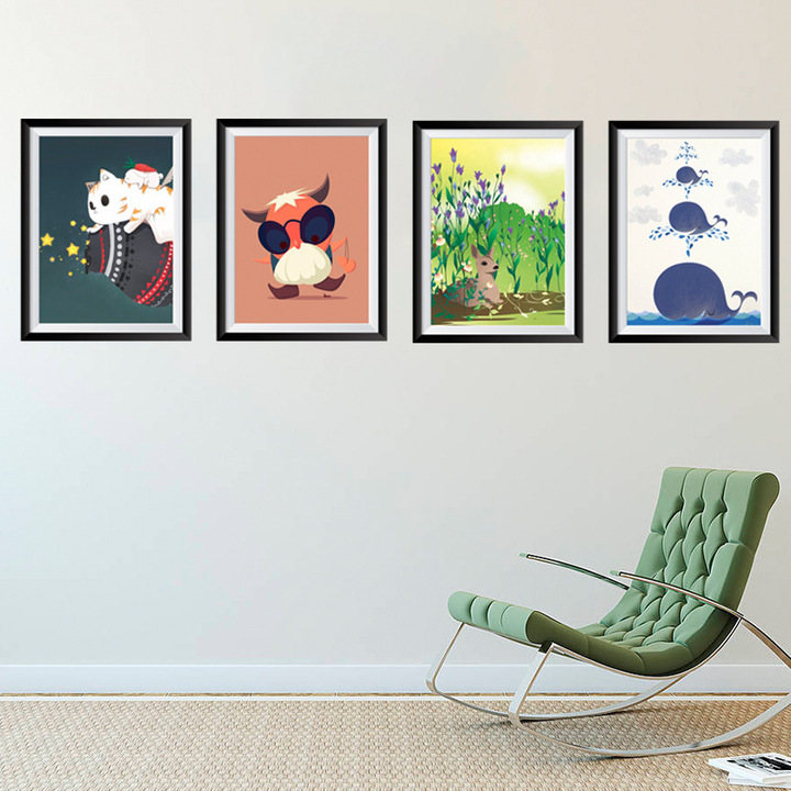 Creative Photo frame painting Wall Sticker Children&apos;s room Background wall decoration