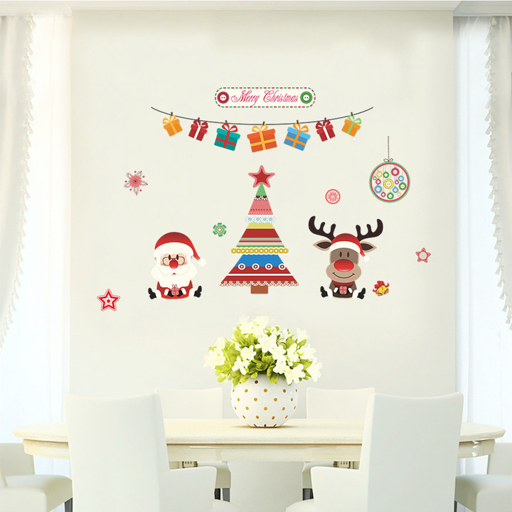 Christmas Santa Claus Merry Christmas living room background Wall sticker