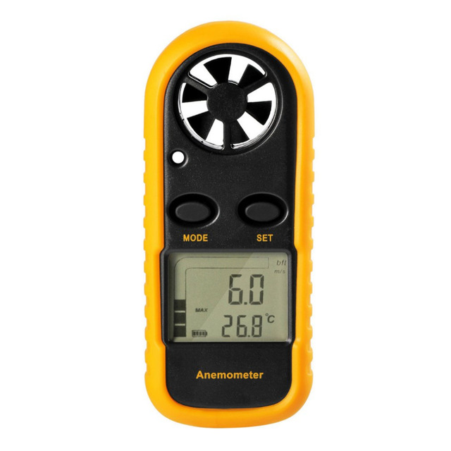 GM816 Digital Anemometer Wind Speed Meter  Air Guage Temperature LCD Backlight Display