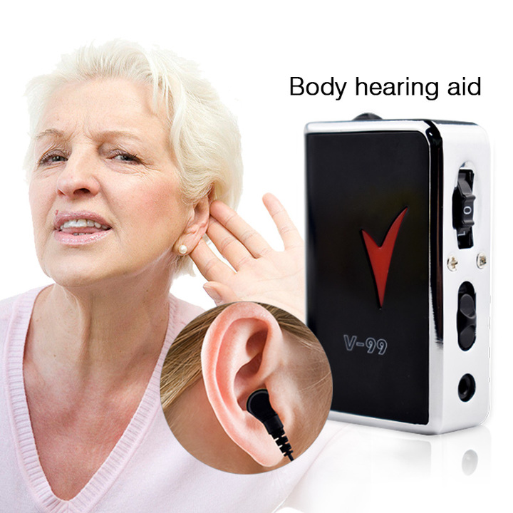 AXON V-99 Hearing Aid High Power Body Worn Analog Best Sound Amplifier Pocket