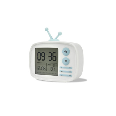 Retro sound TV set Alarm clock USB Charging Alarm clock calendar temperature display