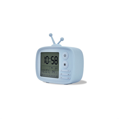 Retro sound TV set Alarm clock USB Charging Alarm clock calendar temperature display