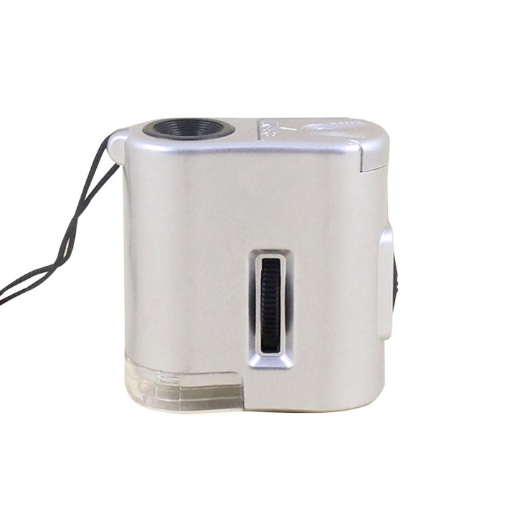 Mini 60X Pocket Microscope Jewelry Magnifier Loupe Glass LED UV Light 9592