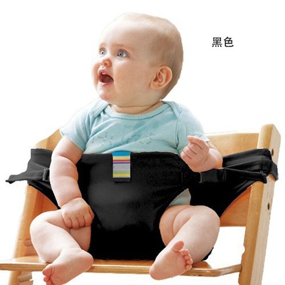 Portable Seat Dining Lunch Chair Seat Safety Belt Stretch Wrap Feeding Chair