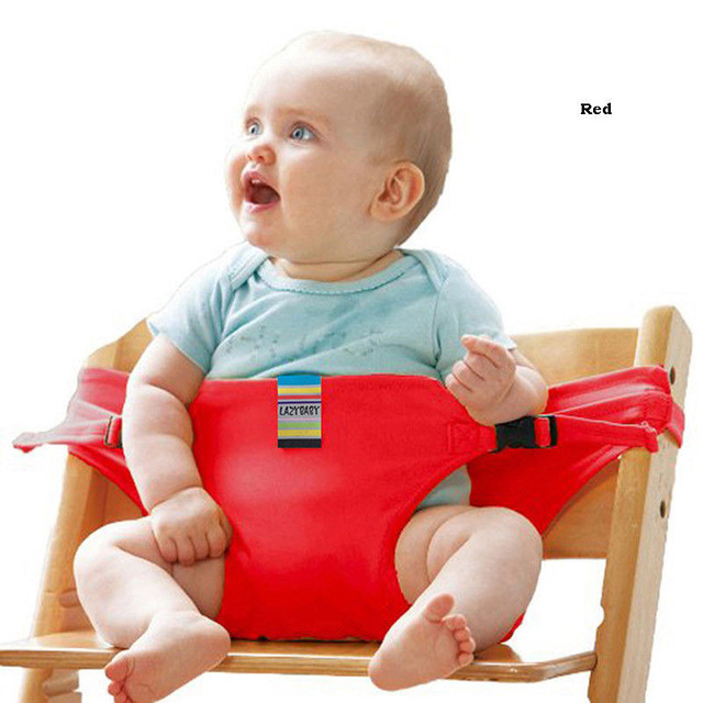 Portable Seat Dining Lunch Chair Seat Safety Belt Stretch Wrap Feeding Chair
