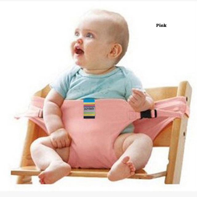 Portable Seat Dining Lunch Chair Seat Safety Belt Stretch Wrap Feeding Chair