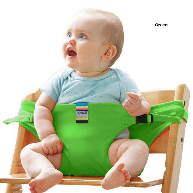 Portable Seat Dining Lunch Chair Seat Safety Belt Stretch Wrap Feeding Chair