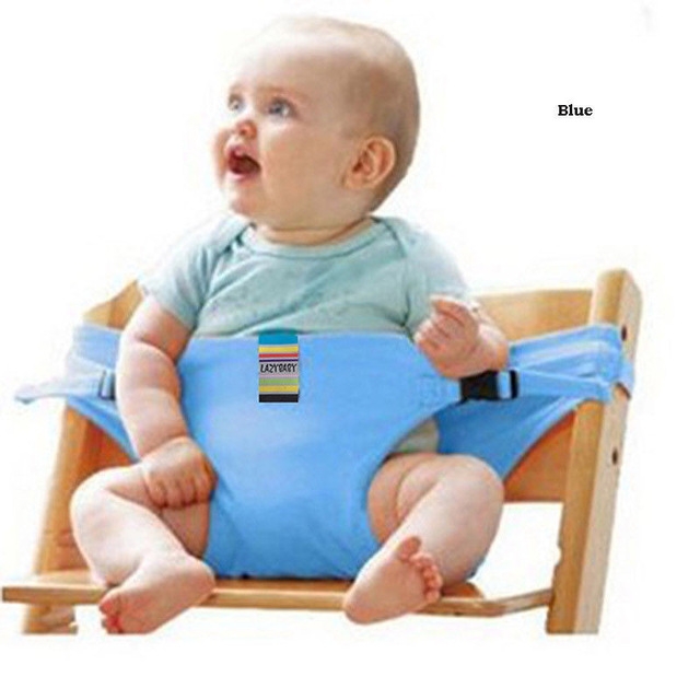 Portable Seat Dining Lunch Chair Seat Safety Belt Stretch Wrap Feeding Chair