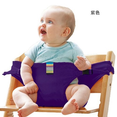 Portable Seat Dining Lunch Chair Seat Safety Belt Stretch Wrap Feeding Chair