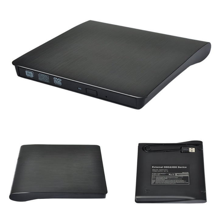 External USB 3.0 High Speed DL DVD RW Burner CD Writer Slim Portable Optical Drive