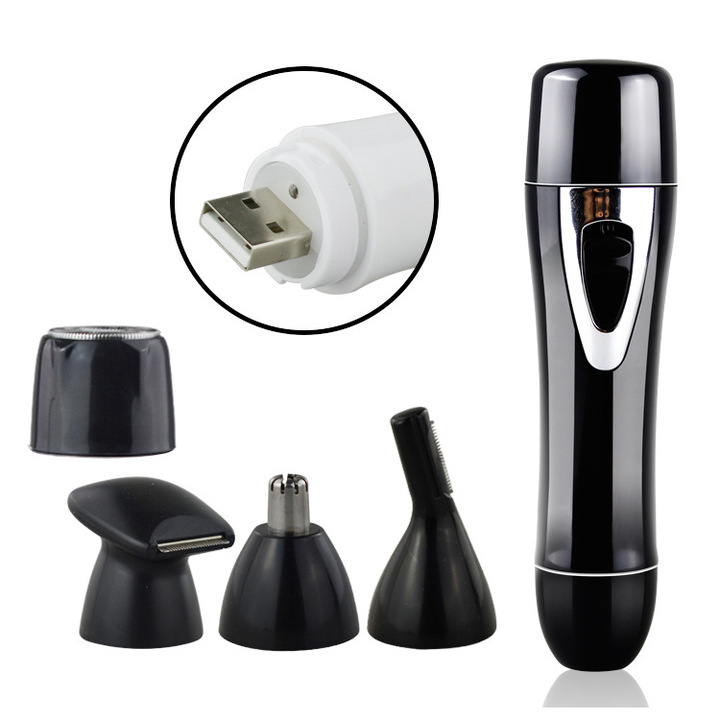 Wet and dry 4 in 1 electric Shaver Mini Nose hair Eyebrow shaping knife Angle knife