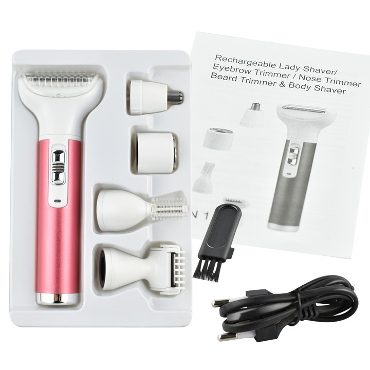 5 in 1 Multifunction prune charging mode Shaver Underarm Shaving Ms Eyebrow shaping knife Nose hair