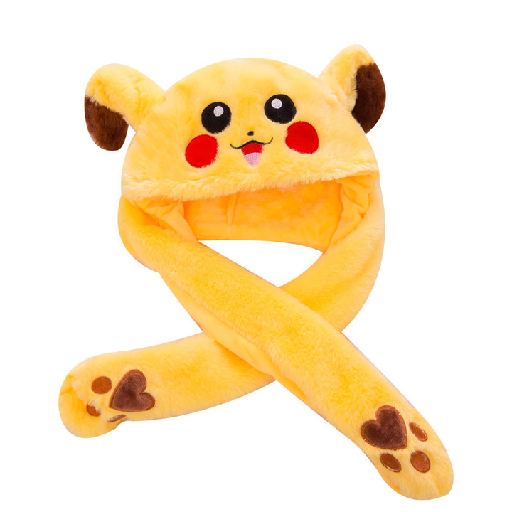 Cartoon Hats Moving Ears Cute Rabbit Hat Airbag Kawaii Funny  Cap Kids Plush Toy