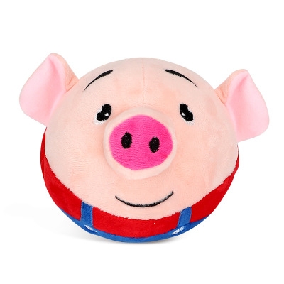 Pig Shaped Doll Bouncing Ball USB Electric Plush Interaction Washable Cute Pig Toy For Baby